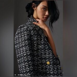 Maeve by Anthropologie tweed, textured blazer/jacket. Perfect for Fall! 🍁